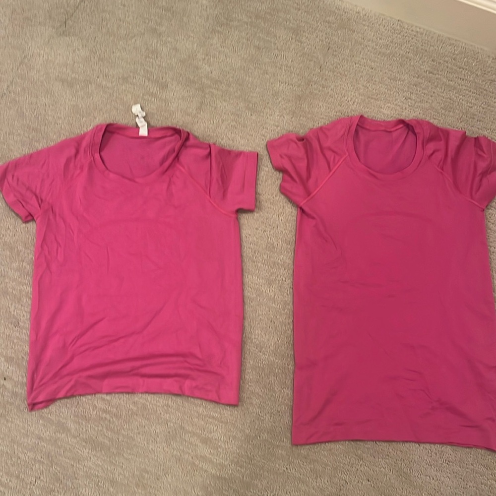 lululemon sonic pink swiftly techs!! size 6